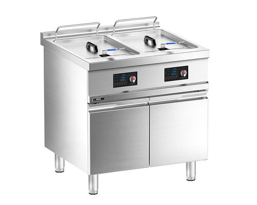Qualität  Floor Western Electric Double-tank Deep Fryer with Cabinet usine